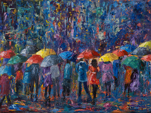 Lovers Walk in the City Rain V
